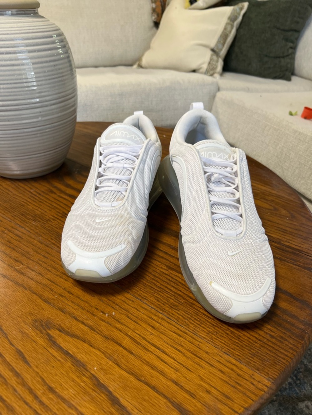 Nike Air Max Men's Sneakers in White and Light Gray